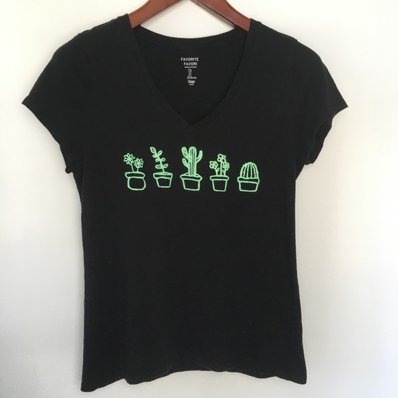 GAP Tops - 3/$30 Gap Black Tee Shirt with Cactus Print